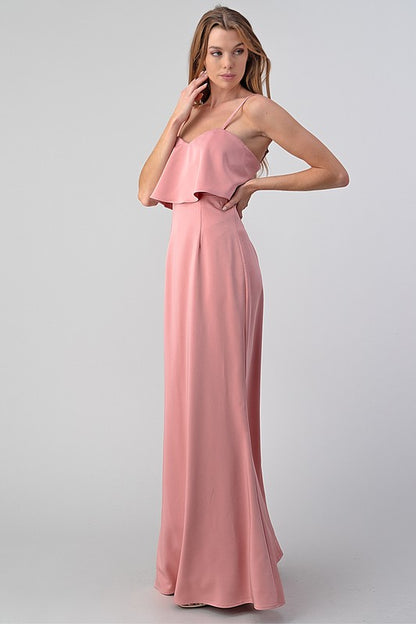 LD 568 - Sleeveless Maxi Dress with Straps