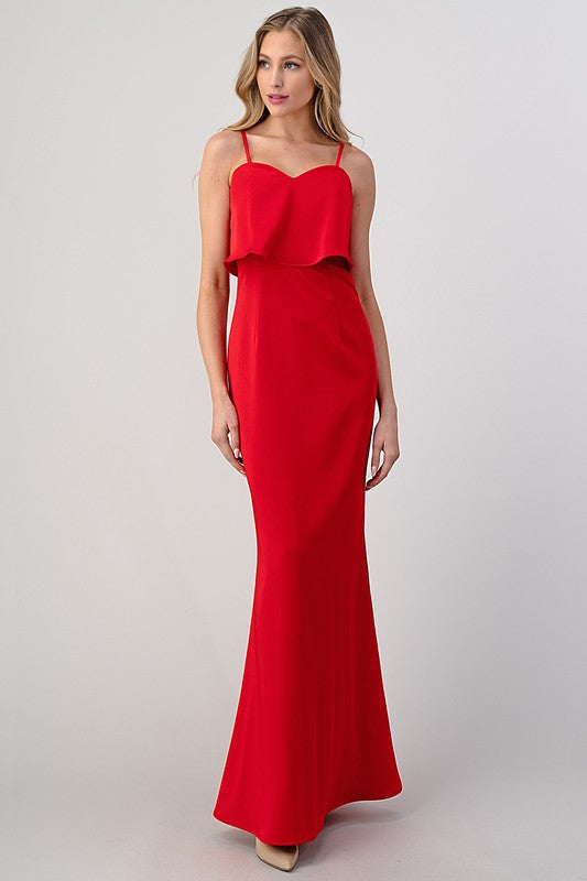 LD 568 - Sleeveless Maxi Dress with Straps