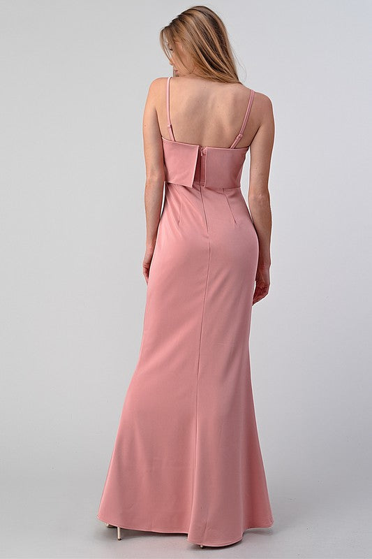 LD 568 - Sleeveless Maxi Dress with Straps
