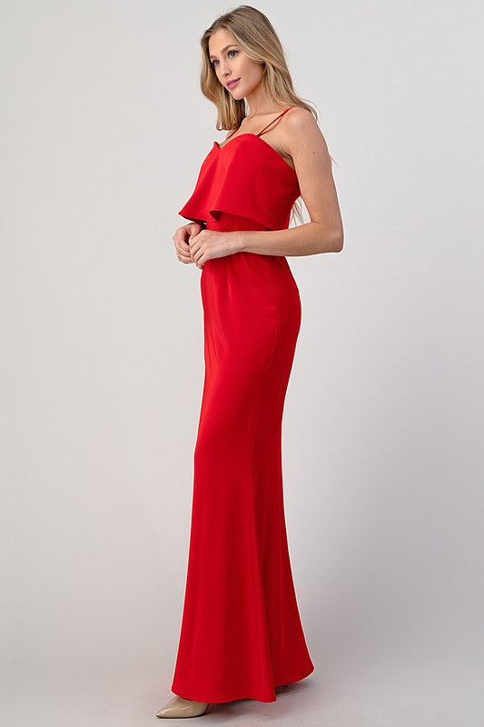 LD 568 - Sleeveless Maxi Dress with Straps