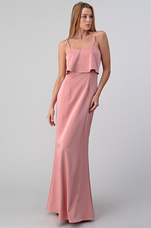 LD 568 - Sleeveless Maxi Dress with Straps