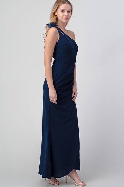 LD 566 - SIngle Shoulder Maxi Dress
