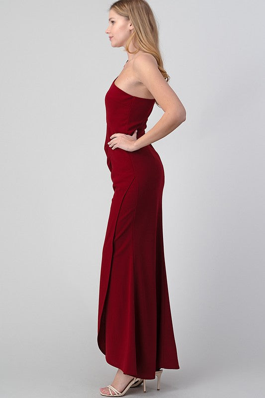 LD 566 - SIngle Shoulder Maxi Dress