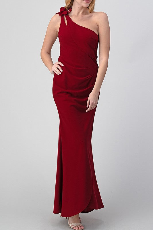 LD 566 - SIngle Shoulder Maxi Dress