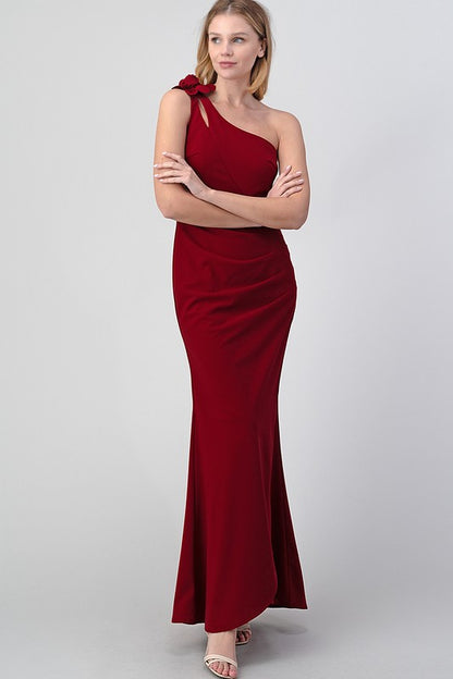 LD 566 - SIngle Shoulder Maxi Dress