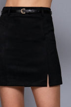 SKT 1092 - Faux Suede Mini Skirt