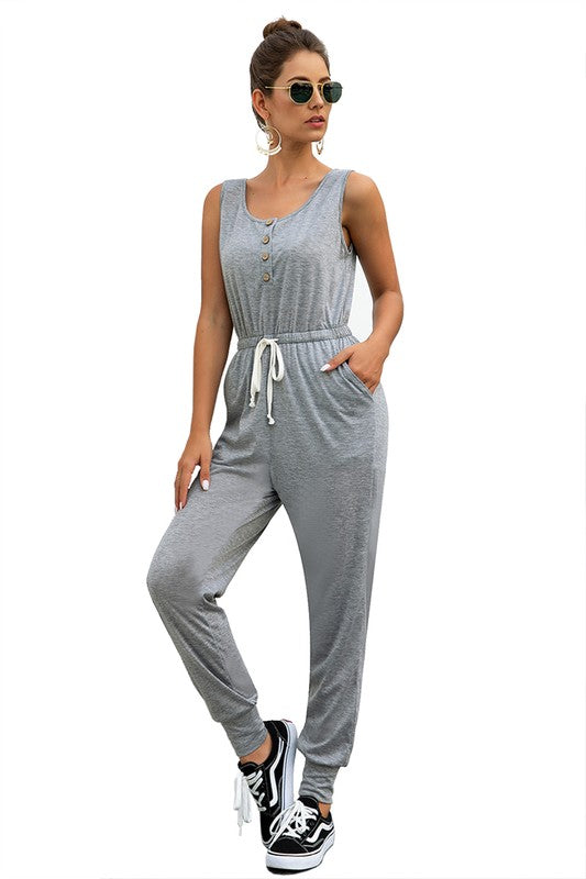 JS 125 - Casual Square Neck Jumpsuit