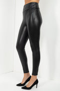 P 803 - Elastic Faux Leather Pants