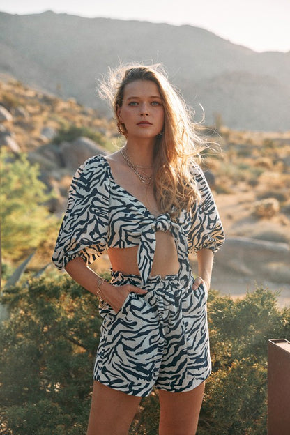 DT 1659 - Animal Print Top