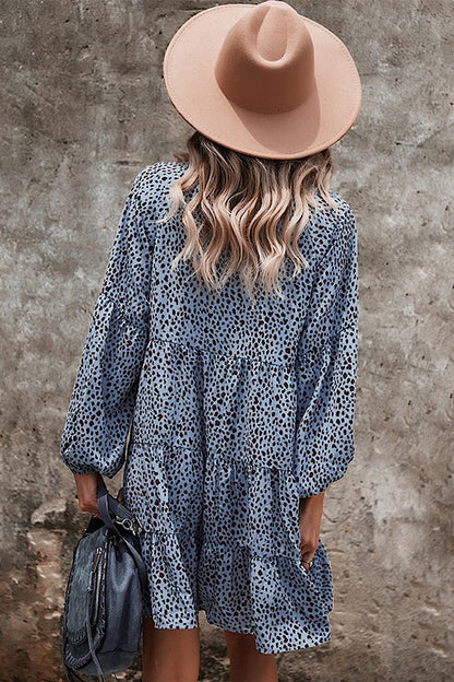 CD 3658 - Tiered V-Neck Midi Dress