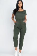JS 123 - Two Way Shoulder Drawstring Jumpsuit