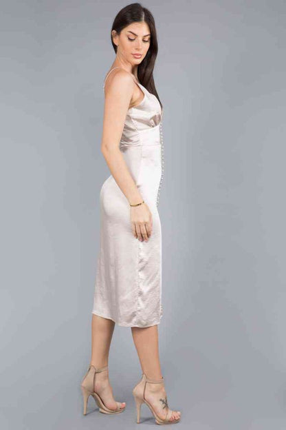 CD 3637 - Sleeveless Satin Slip Dress