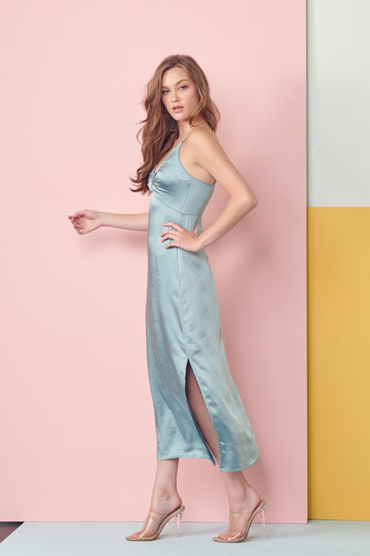CD 3636 - Satin Midi Slip Dress