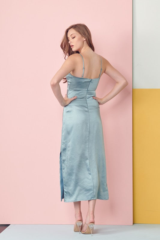CD 3636 - Satin Midi Slip Dress