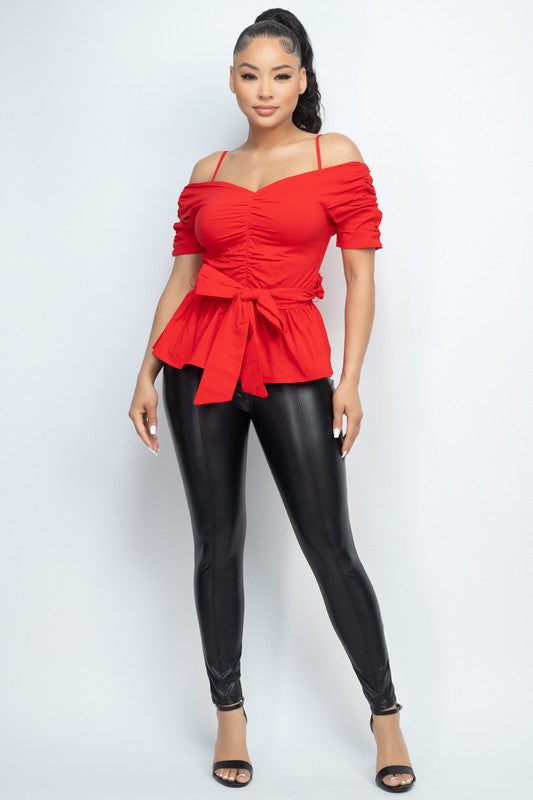 P 765 - Faux Leather Skinny High Waist Pants