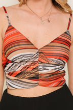DT 1768 - Multicolor Ruched Top