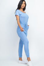 JS 123 - Two Way Shoulder Drawstring Jumpsuit