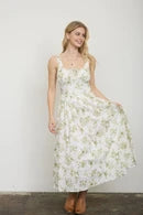DD 1446 - Floral Front Tie Corset Dress