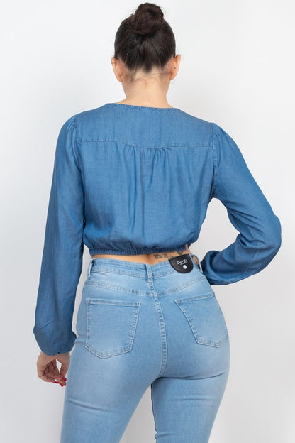 DT 1773 - Front Twist Long Sleeve Top