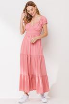 LD 576 - Bubble Crep Maxi Dress