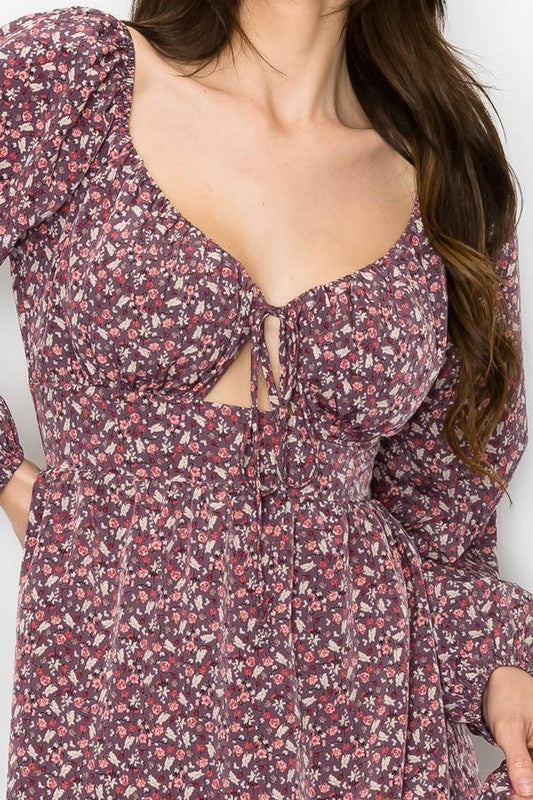 CD 3700 - Floral Print Dress