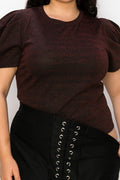 BS 016 - Round Neck Glittery Bodysuit