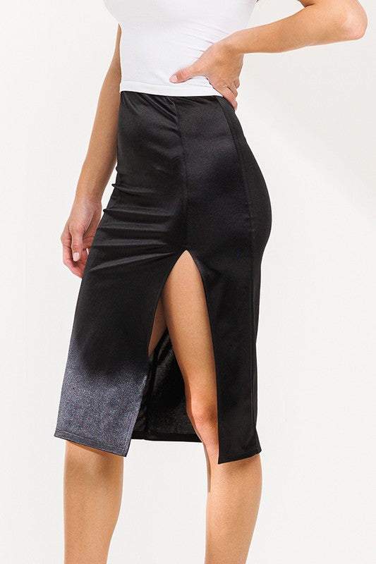 SKT 950 - Side Slit Midi Skirt