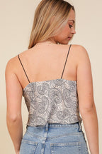 DT 1674 - Satin Printed Top