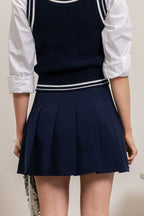 SKT 1044 - Pleated Mini Skirt