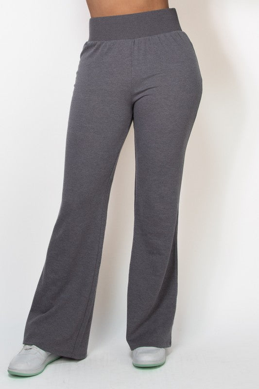 P 794 - High Rise Wide Leg Velour Pants