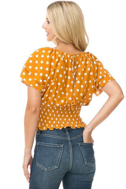 DT 1779 - Polka Dot Print Top