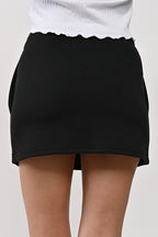 SKT 1072 - Elastic Fleece Mid Rise Skirt