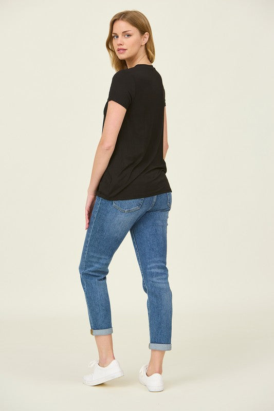 P 776 - High Rise Girlfriend Jeans