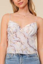 DT 1674 - Satin Printed Top
