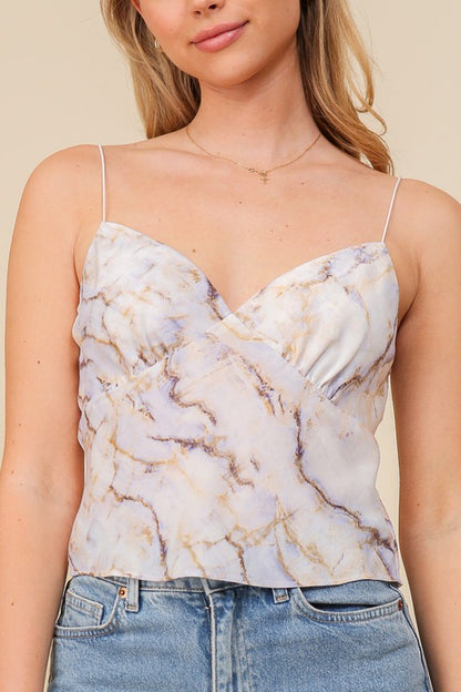 DT 1674 - Satin Printed Top