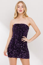 DD 1362 - Sequin Tube Dress