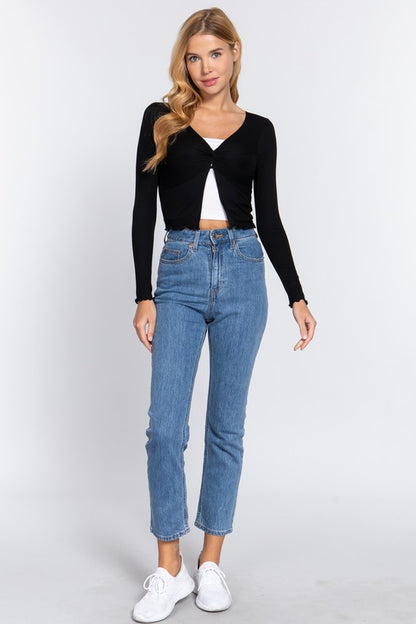 DT 1778 - Long Sleeve Twist Detail Top