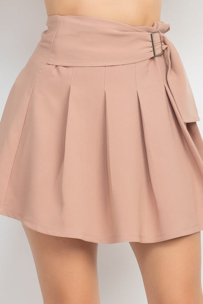 SKT 920 - Pleated High Waist Mini Skirt