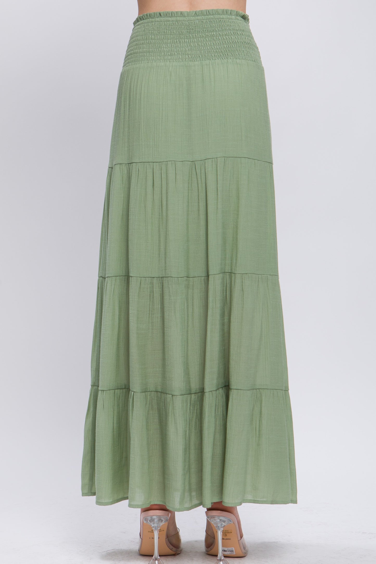 SKT 1046 - Smocked Maxi Skirt
