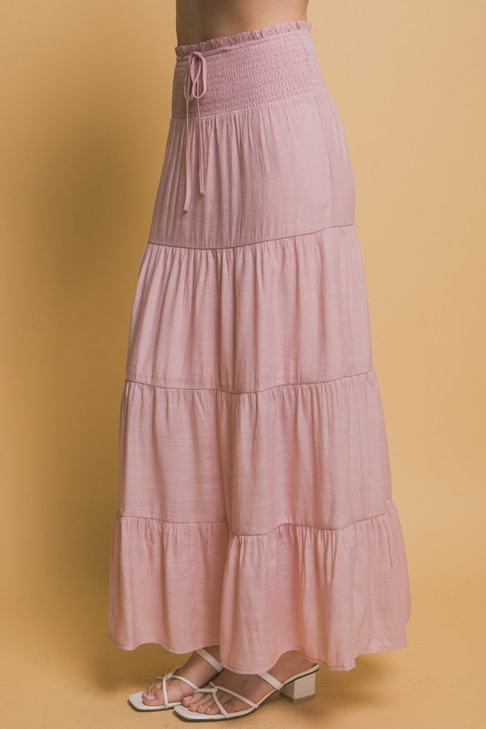 SKT 1017 - Smocked Maxi Skirt