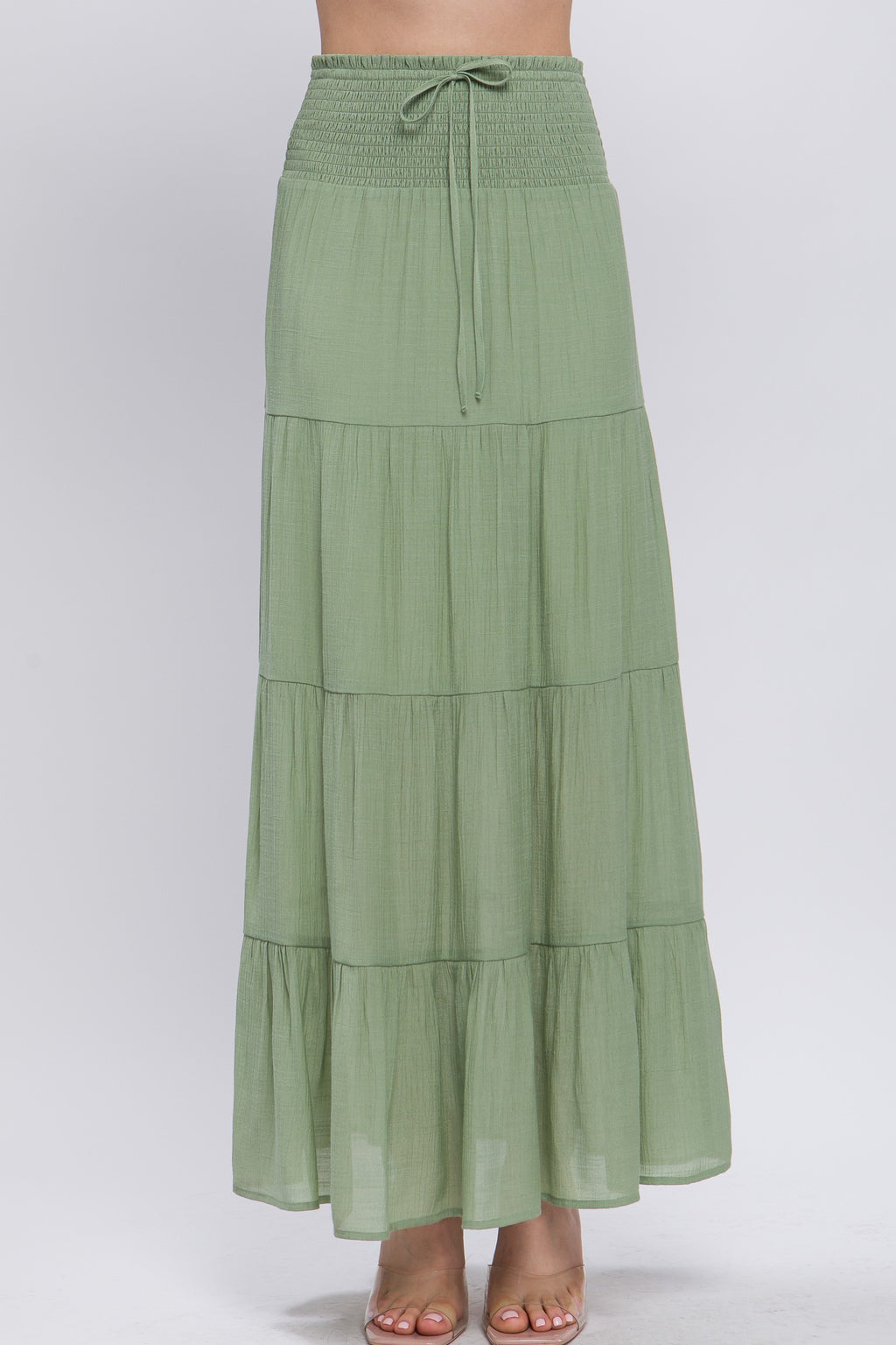 SKT 1046 - Smocked Maxi Skirt