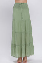 SKT 1046 - Smocked Maxi Skirt