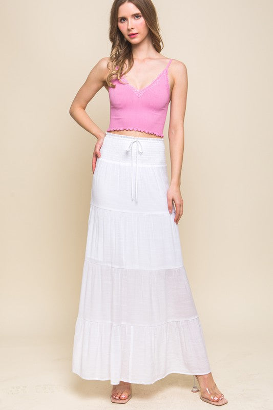 SKT 1017 - Smocked Maxi Skirt