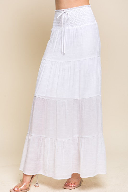 SKT 1017 - Smocked Maxi Skirt