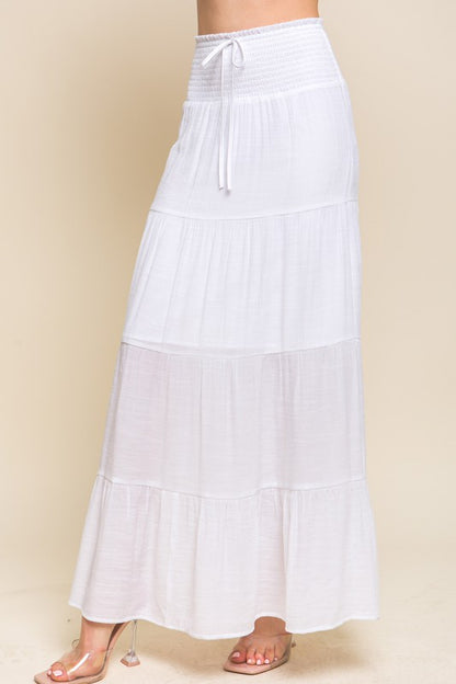 SKT 1017 - Smocked Maxi Skirt