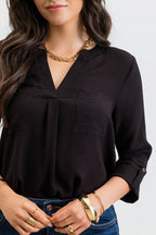 CT 2733 - Split Neck Top