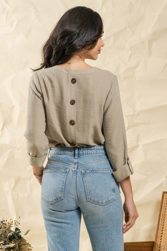 CT 2733 - Split Neck Top