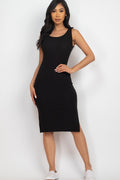 CD 3675 - Ribbed Side Slit Tank Midi