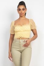 DT 1936 - Smocked Puff Sleeve Top