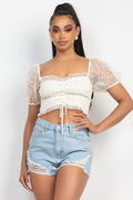 DT 1936 - Smocked Puff Sleeve Top